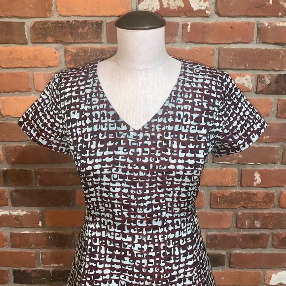 MaxMara Weekend Short Sleeve  Printed Sheath Dress Size XS With Pockets - Picture 2 of 7